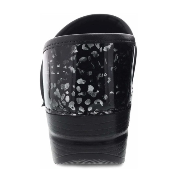 DANSKO ‘Professional’ Pewter Black Leopard Patent Leather Clogs Shoes NWOT Sz 38 - Picture 8 of 15